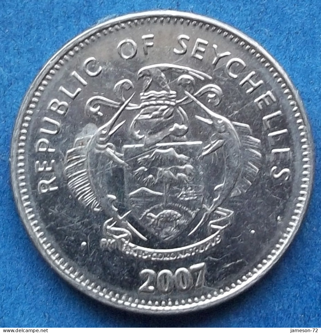 SEYCHELLES - 25 Cents 2007 PM "Black Parrot" KM# 49a Republic (1976) - Edelweiss Coins - Seychelles