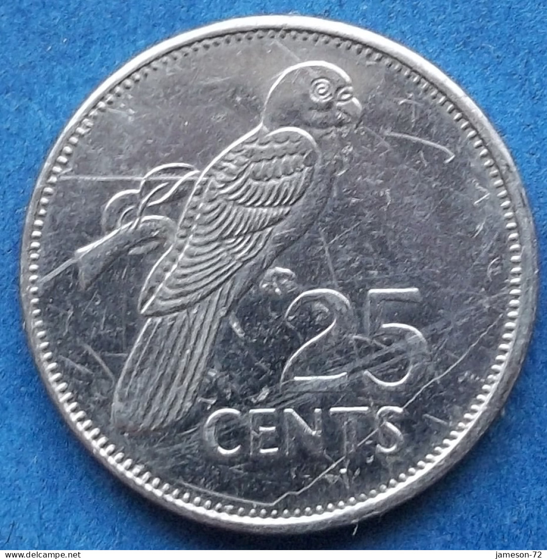 SEYCHELLES - 25 Cents 2007 PM "Black Parrot" KM# 49a Republic (1976) - Edelweiss Coins - Seychellen