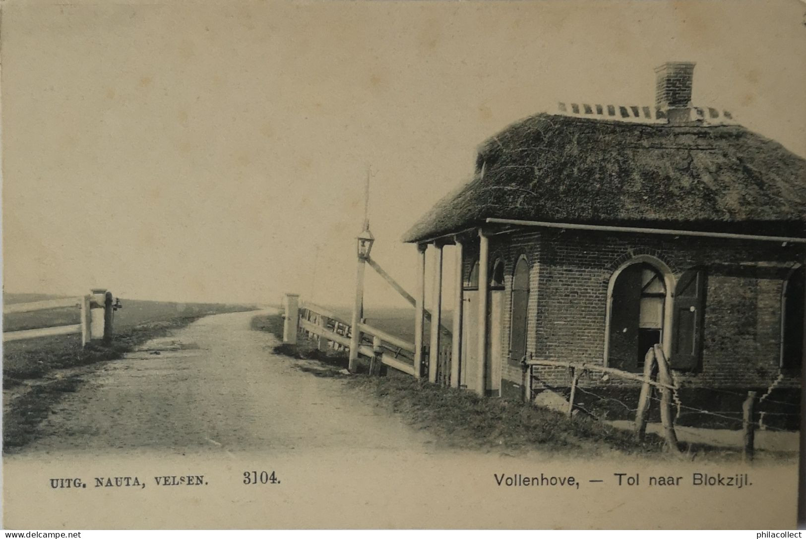 Vollenhove (Ov.) Tol Naar Blokzijl Ca  1900 Topkaart - Otros & Sin Clasificación