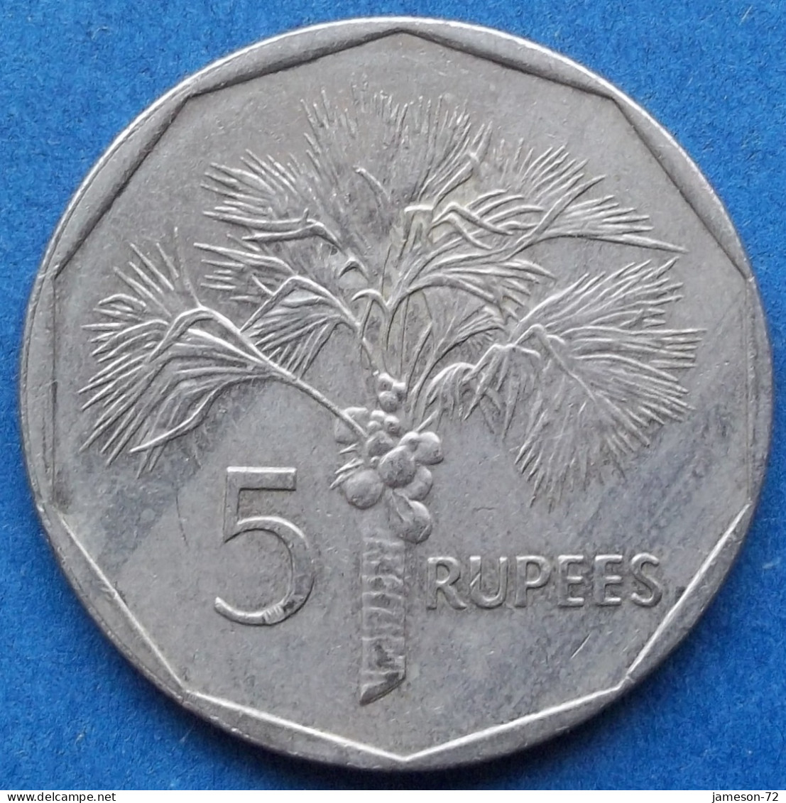 SEYCHELLES - 5 Rupees 2007 "Palm Tree" KM# 51.2 Republic (1976) - Edelweiss Coins - Seychelles