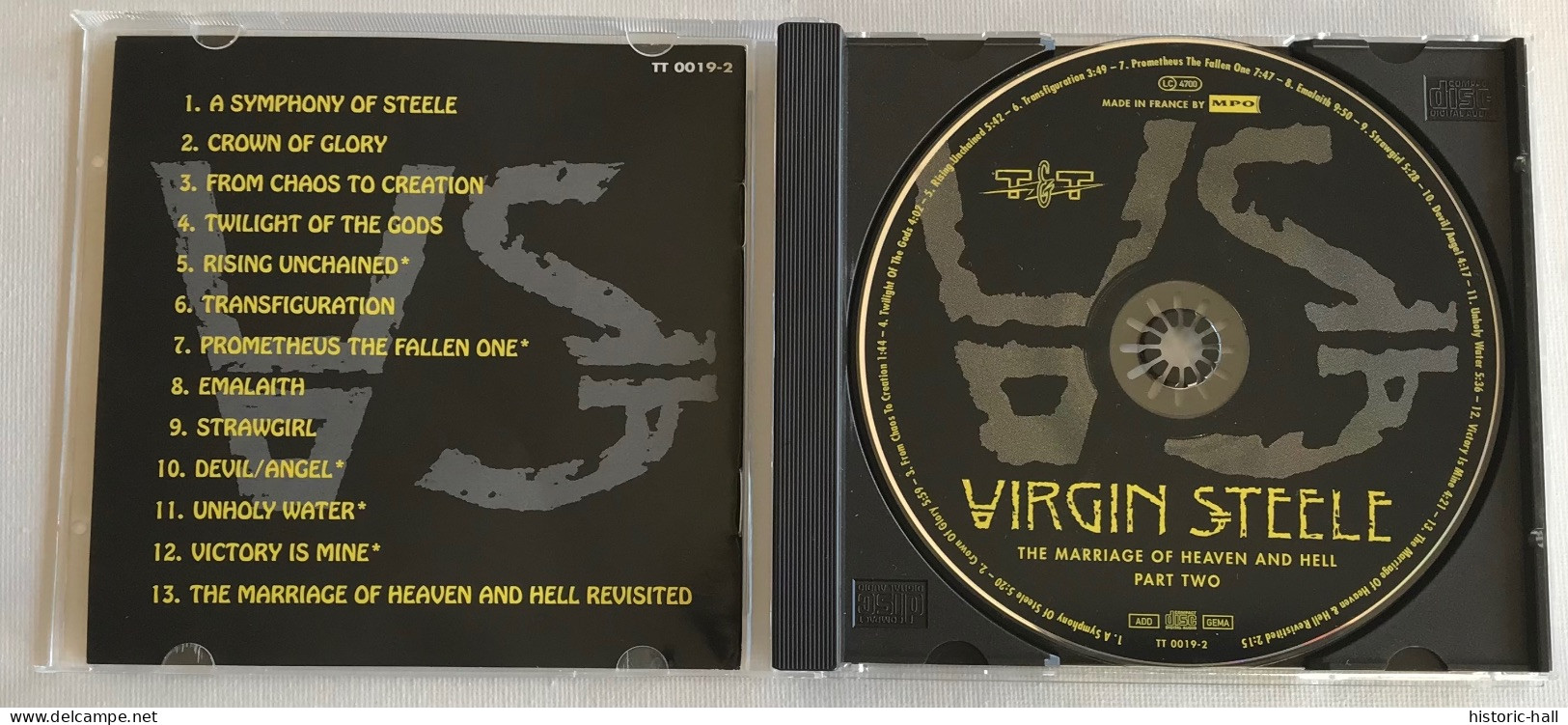 VIRGIN STEELE - The Marriage Of Heaven And Hell Part Two - CD - 1995 - French Press - Hard Rock En Metal