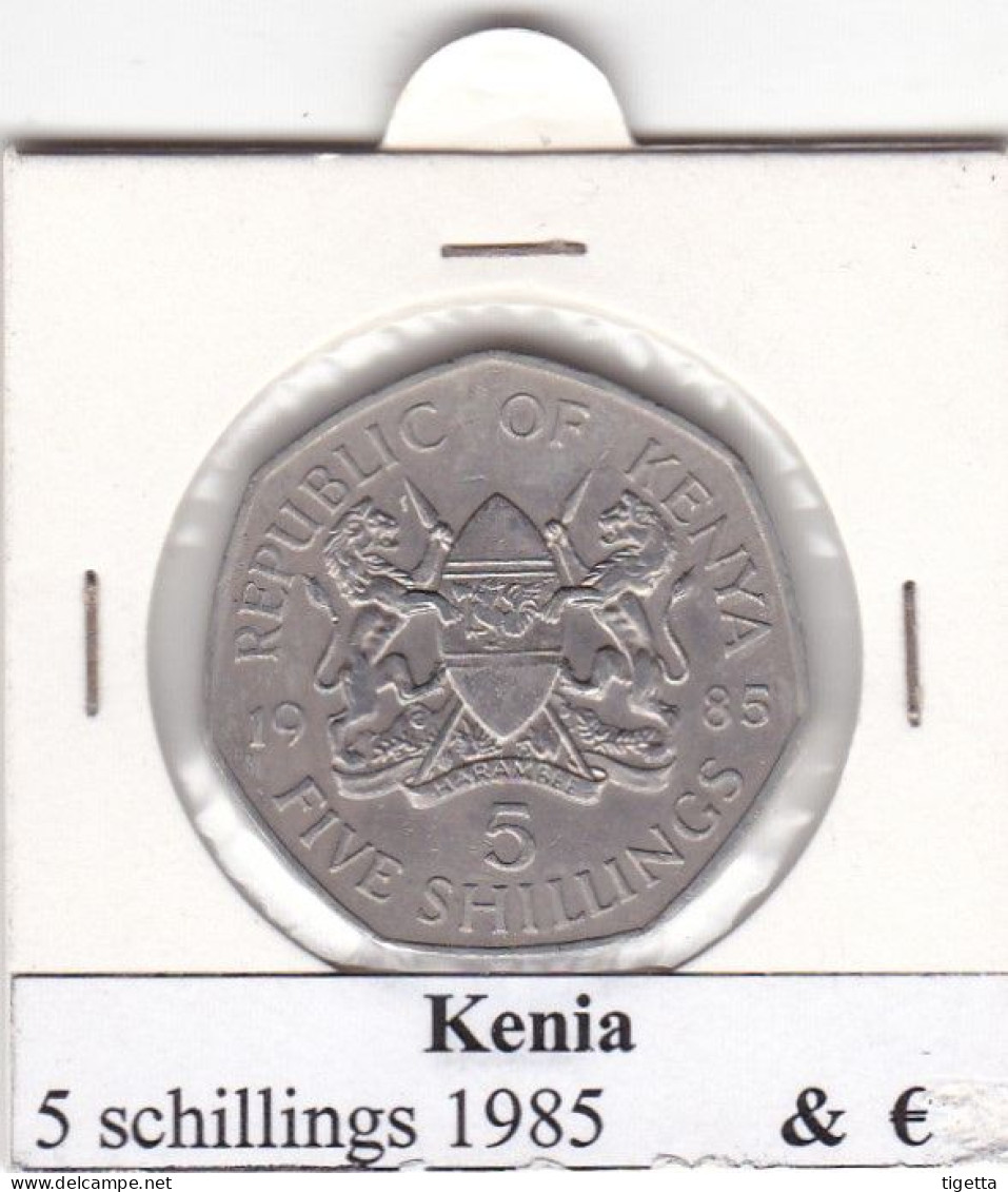 KENIA   5 SHILLINGS  ANNO 1985 COME DA FOTO - Kenya