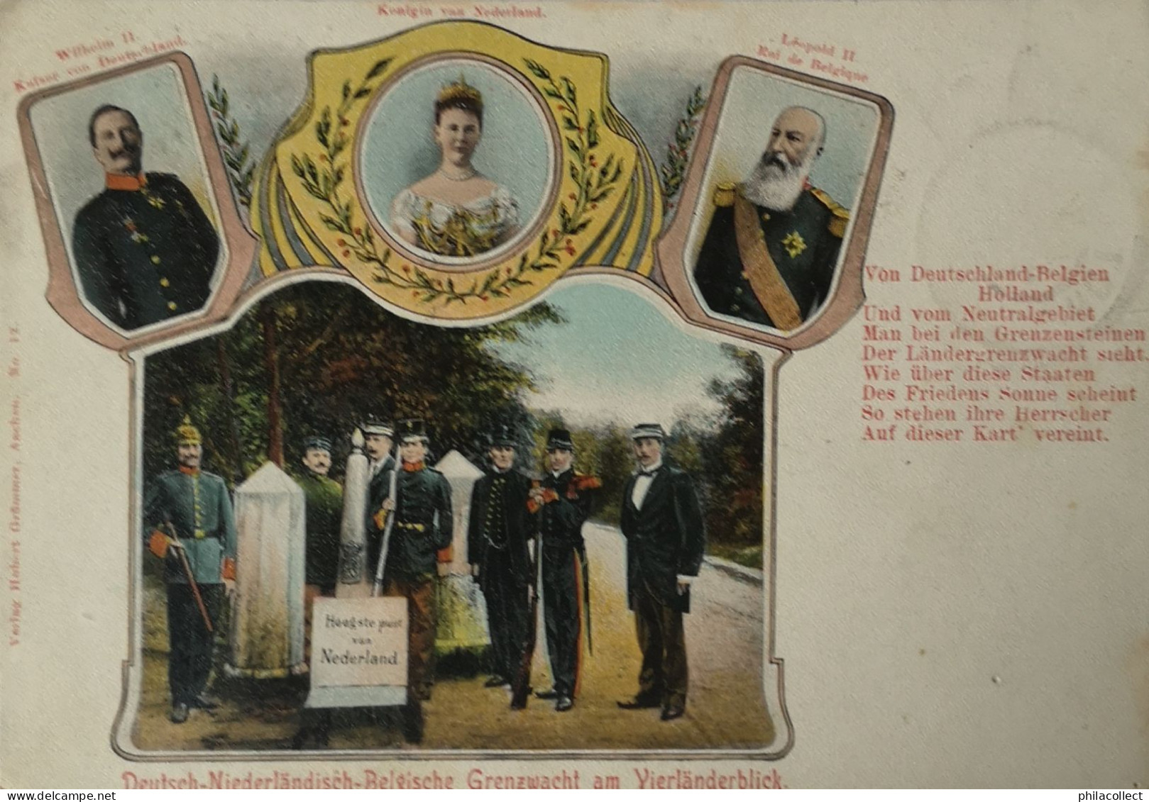 Vaals (Lim.) 4 Lander Eck // 1906 Topkaart - Vaals