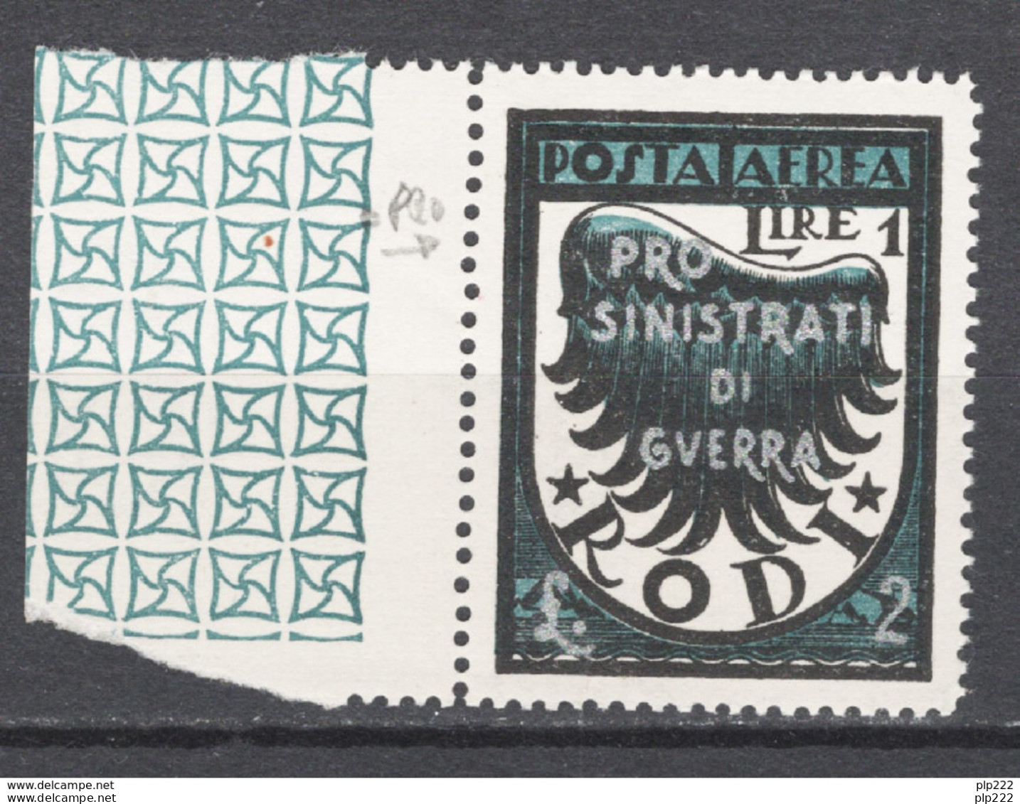 Egeo 1944 Sass.A58 **/MNH VF/F - Egée (Duitse Bezetting)