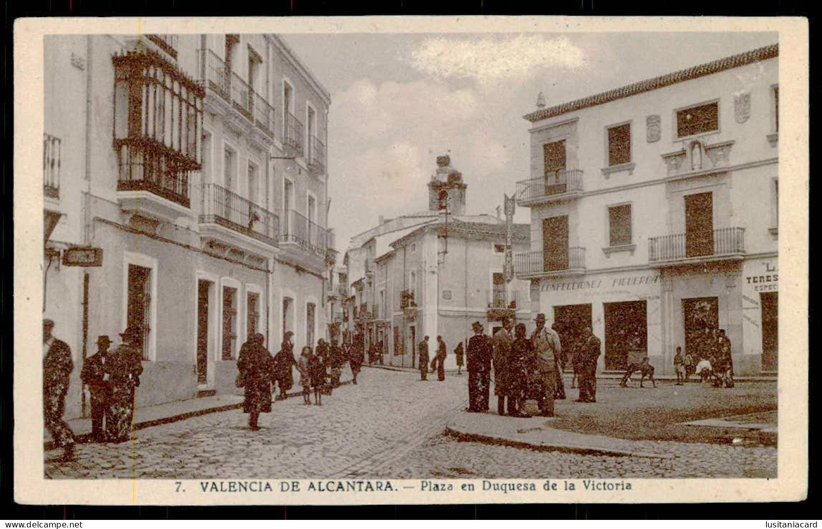 VALENCIA DE ALCANTARA - Plaza En Duquesa De La Victoria. ( Nº 7)  Carte Postale - Cáceres