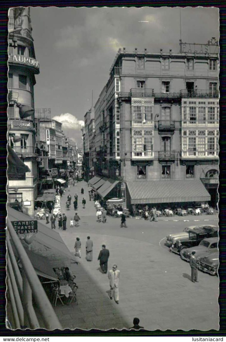 LA CORUÑA  - Calle Real.  ( Ed. Garcia Garrancha Y Compañia Nº 4)  Carte Postale - La Coruña