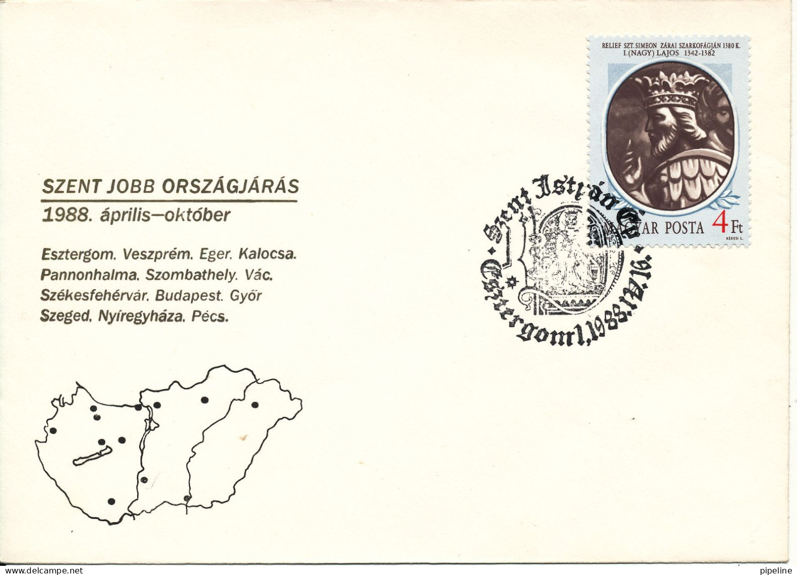 Hungary Cover 16-4-1988 With Special Postmark And Cachet - Lettres & Documents