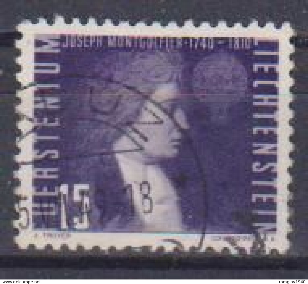 LIECHTENSTEIN 1948   POSTA AEREA   PRECURSORI E PIONIERI DELL'AVIAZIONE E  DELL'AEROSTATICA  UNIF. 25  USATO VF - Aéreo