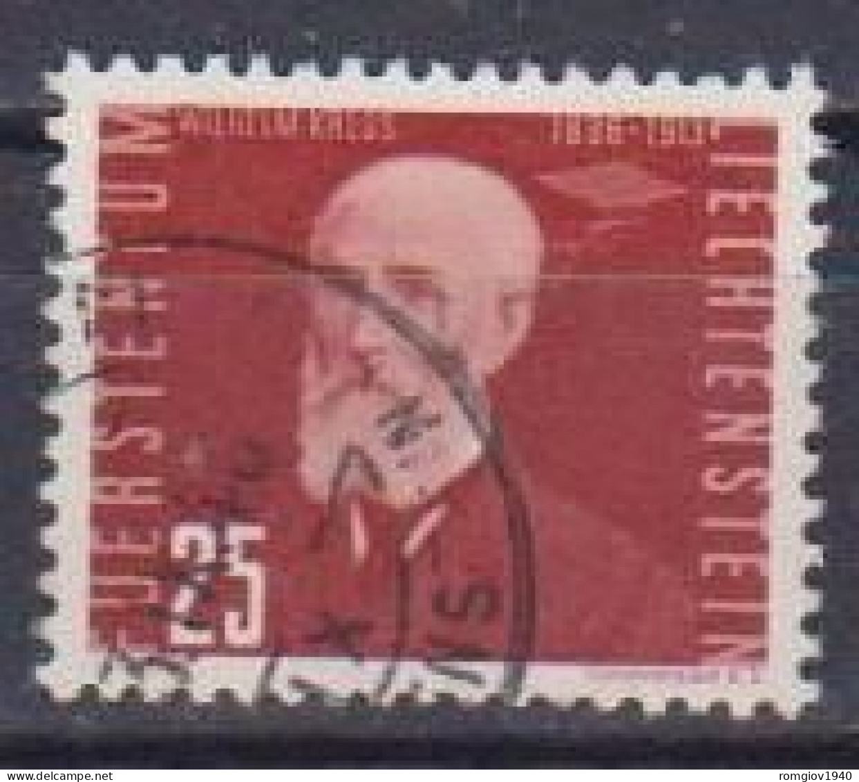 LIECHTENSTEIN 1948   POSTA AEREA   PRECURSORI E PIONIERI DELL'AVIAZIONE E  DELL'AEROSTATICA  UNIF. 27  USATO VF - Poste Aérienne