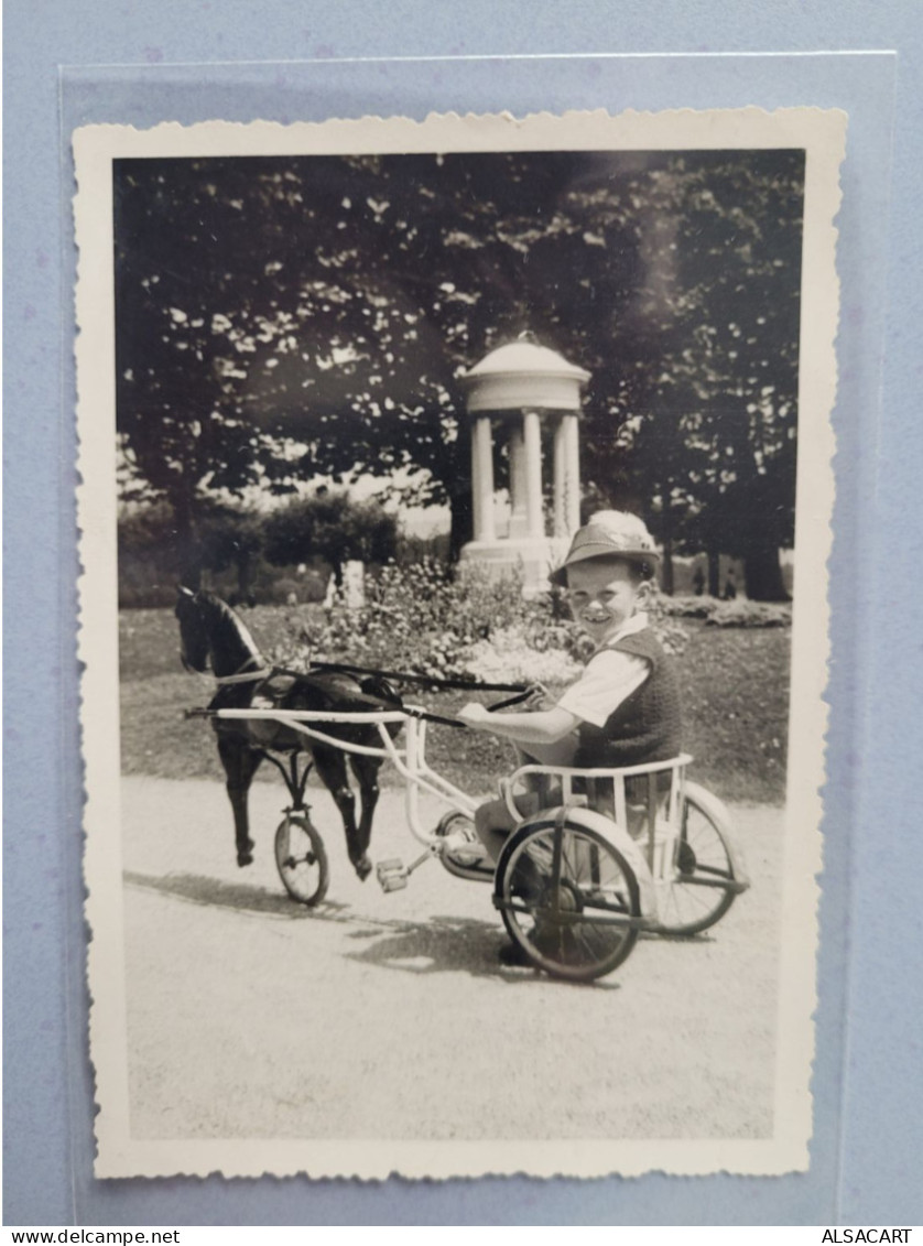 Enfant Qui Joue , Attelage De Chaval De Bois , Annecy  1961 - Autres & Non Classés