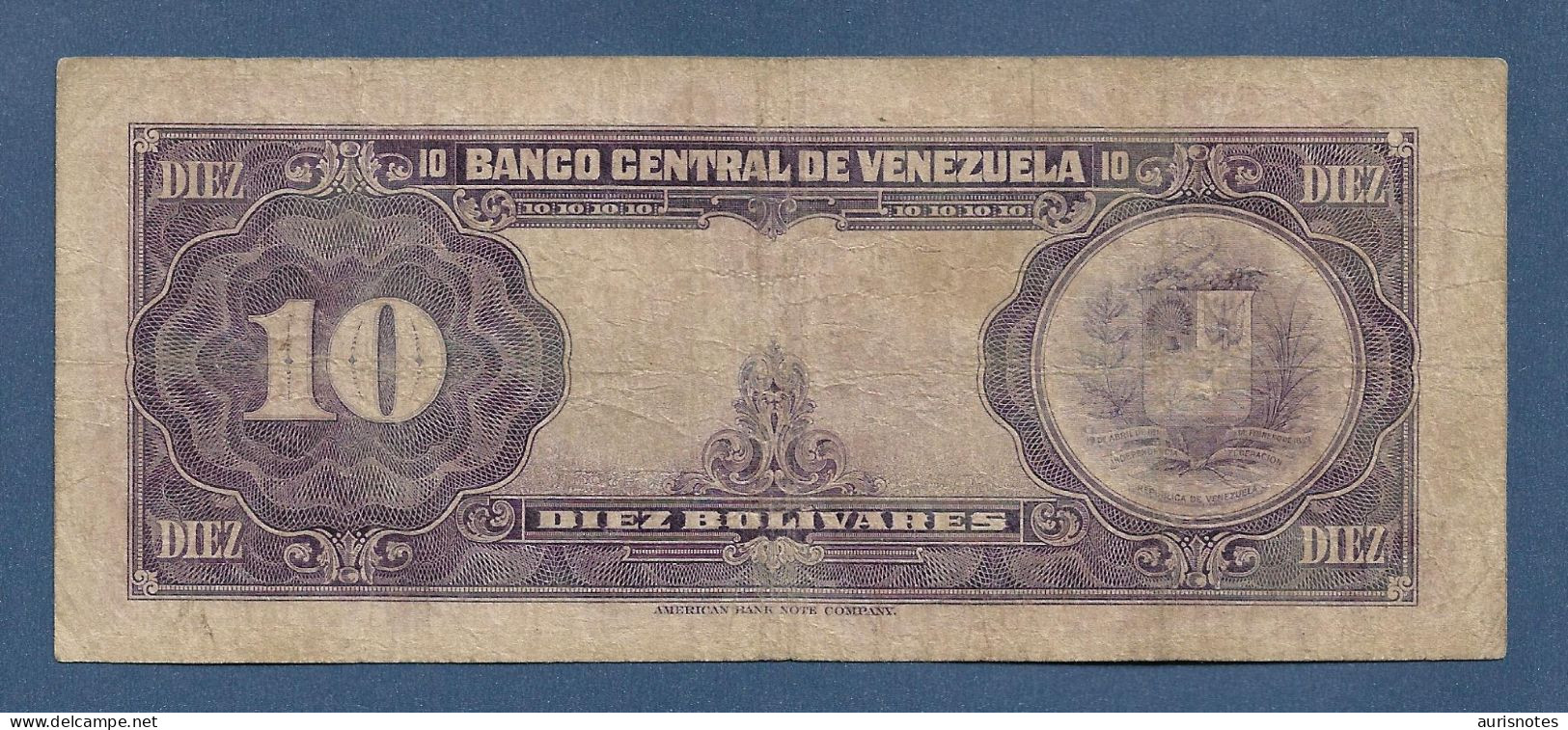 Venezuela 10 Bolivares 1954 P31c Fine+ - Venezuela