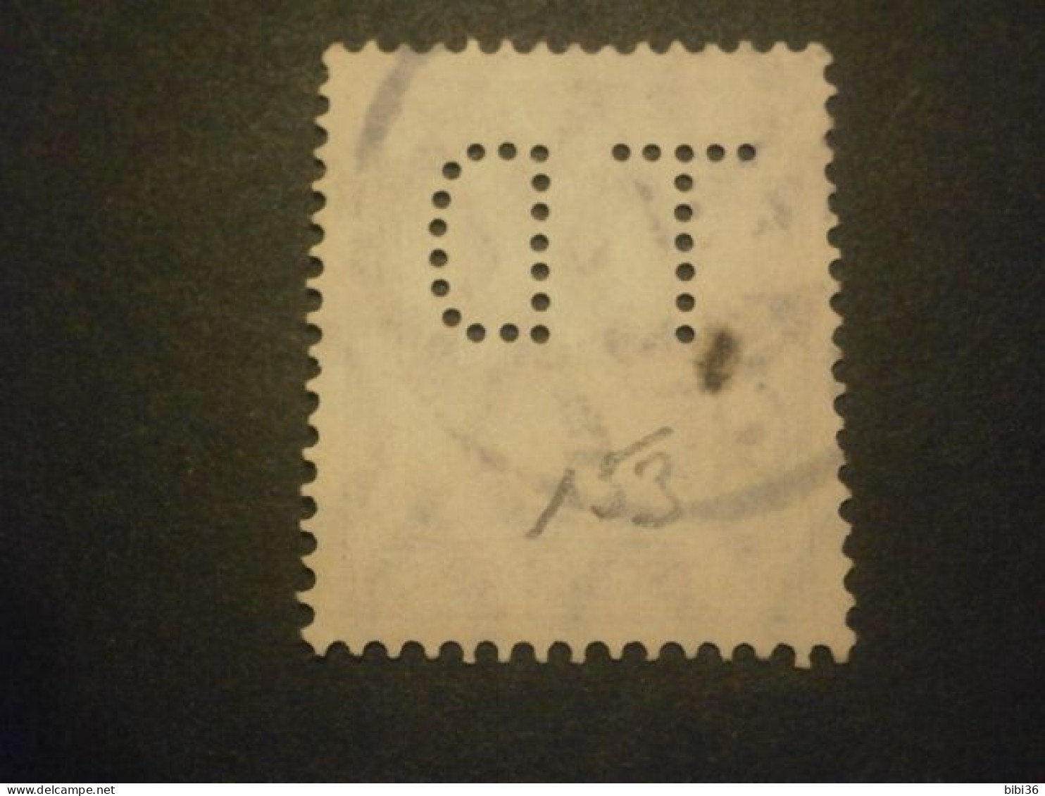 ALSACE LORRAINE PERFORATION TD153 GERMANIA PERFORES PERFORE PERFIN PERFINS PERFORATION PERFORIERT LOCHUNG FIRMENLOCHUNG - Used Stamps