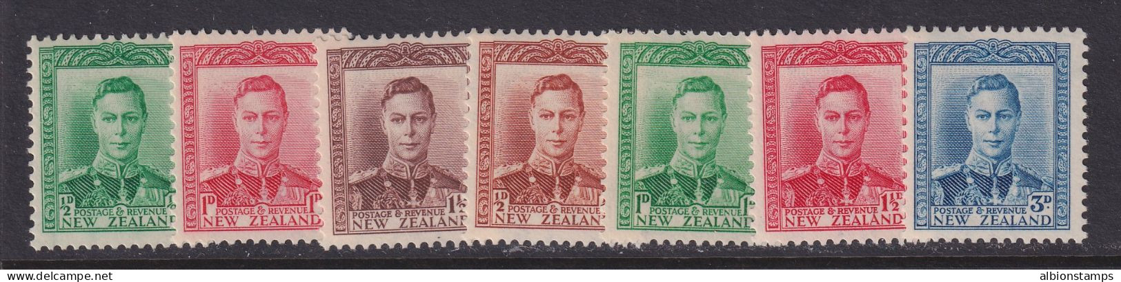New Zealand, Scott 226-228c (SG 603-609), MNH (226 MHR) - Unused Stamps