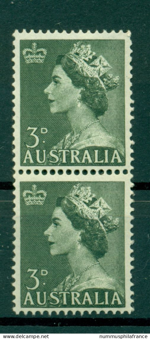 Australie 1953 - Y & T N. 197 - Série Courante (Michel N. 236) - Coil Paire (2) - Neufs