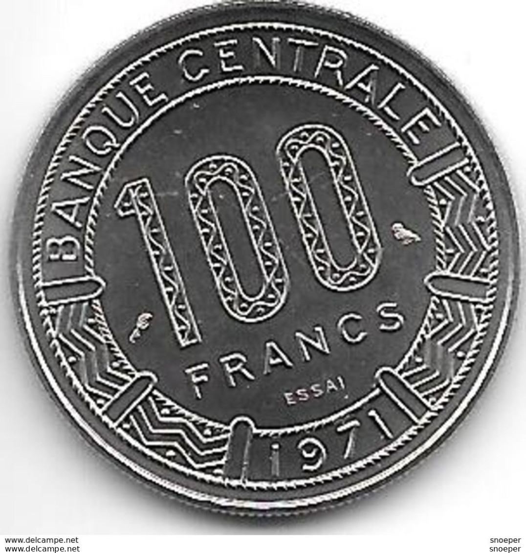 *gabon 100 Francs 1971  Km 12  Bu !!! - Gabón