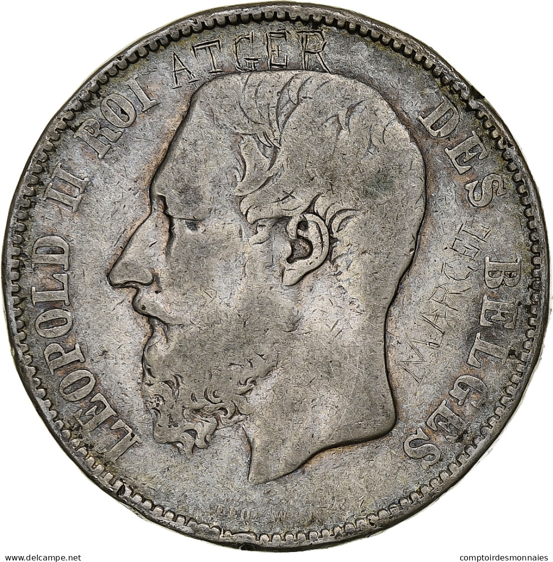 Monnaie, Belgique, Leopold II, 5 Francs, 5 Frank, 1868, TB, Argent, KM:24 - 5 Frank