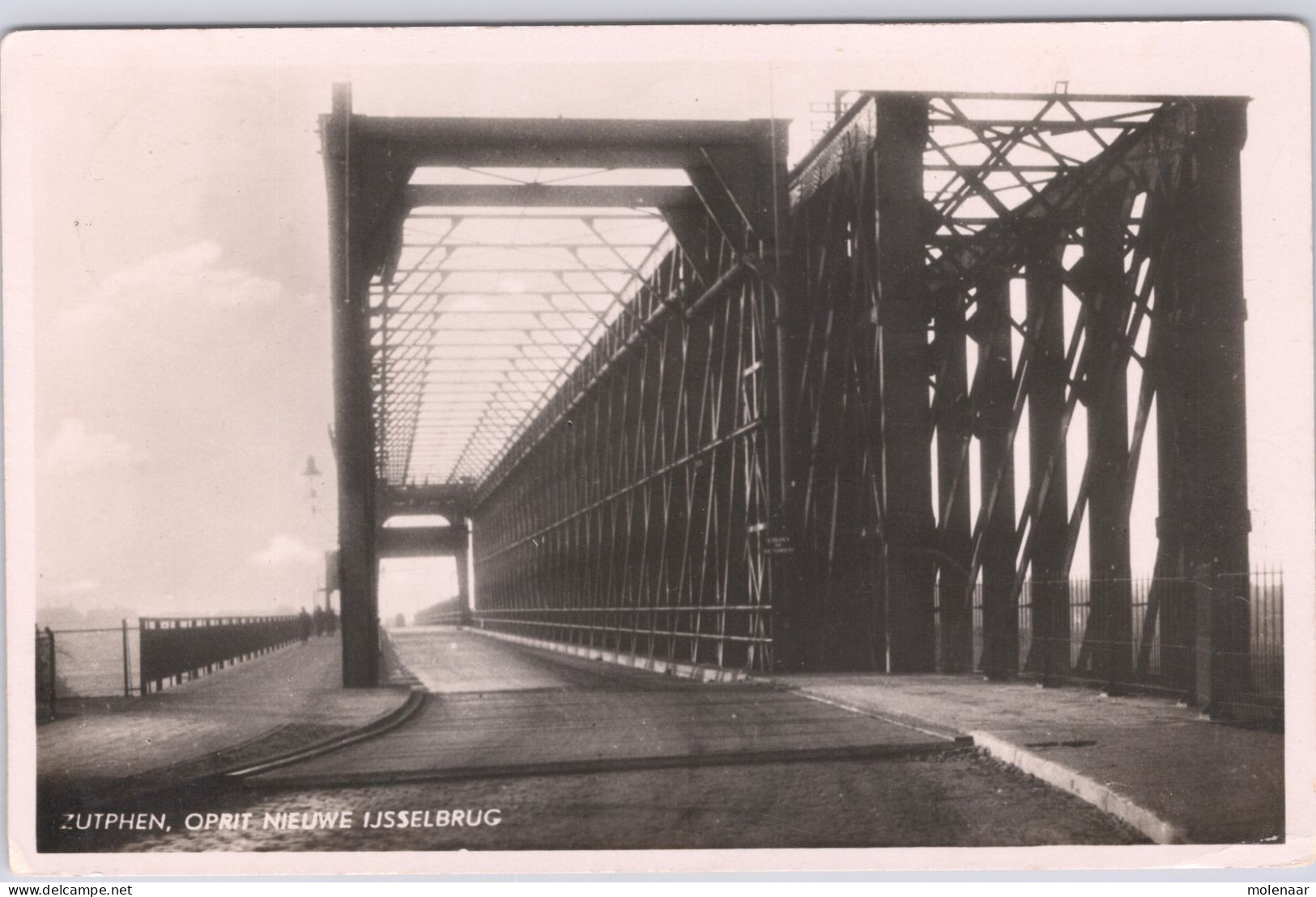 Postkaarten > Europa > Nederland > Gelderland >  Zutphen Oprit Niewe Ijselbrug Gebruikt 1937 (13512) - Zutphen