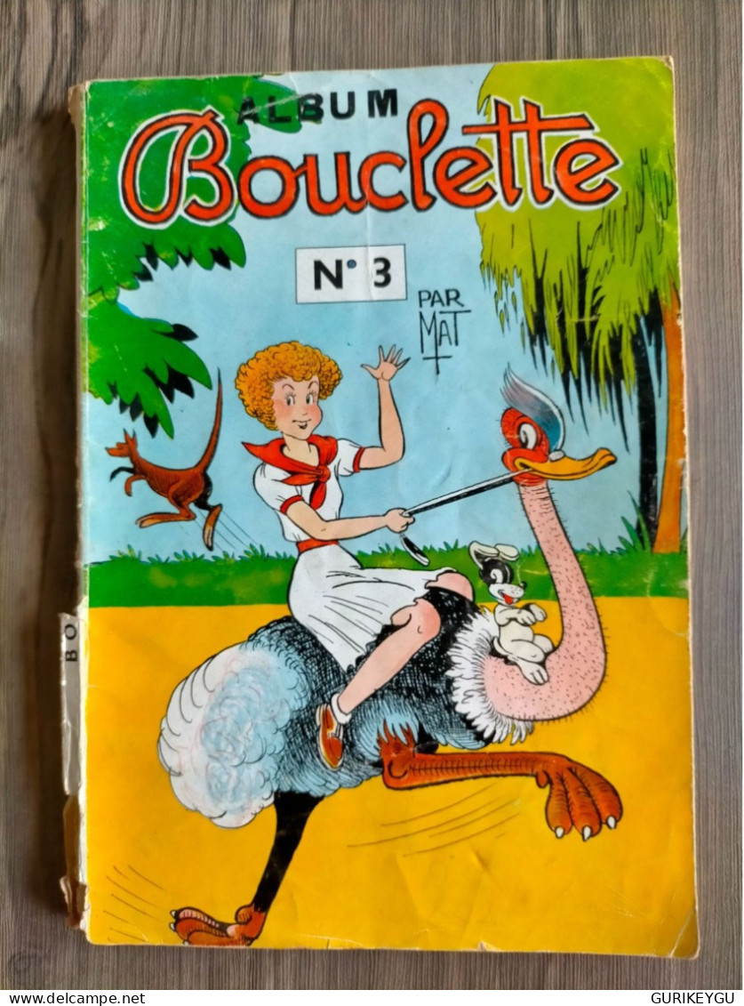 Album Reliure BOUCLETTE N° 3 MAT 6 Au Brésil Fermière 7 En Australie  8 Infirmière EO De 1954 - Pif & Hercule