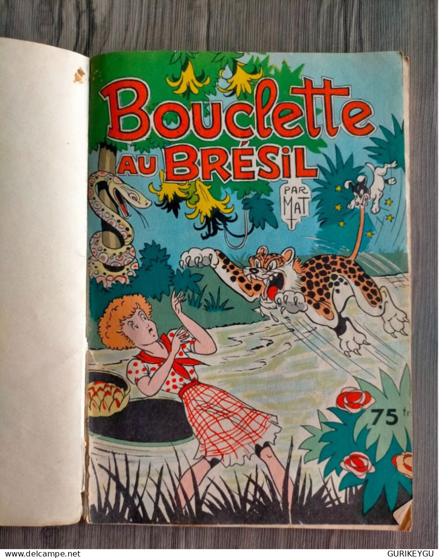 Album Reliure BOUCLETTE N° 3 MAT 6 Au Brésil Fermière 7 En Australie  8 Infirmière EO De 1954 - Pif & Hercule