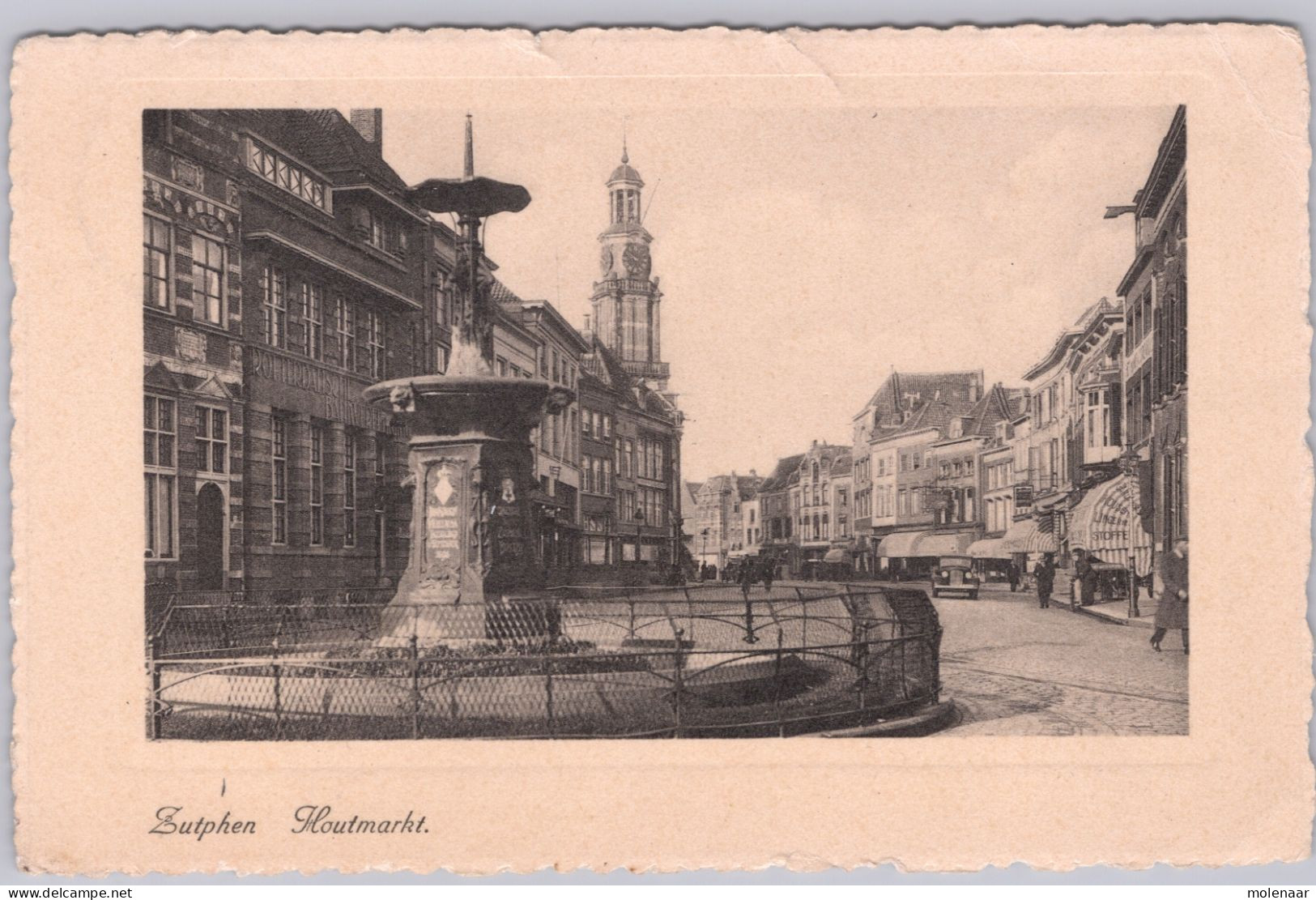 Postkaarten > Europa > Nederland > Gelderland >  Zutphen Houtmarkt Gebruikt 1938 (13514) - Zutphen