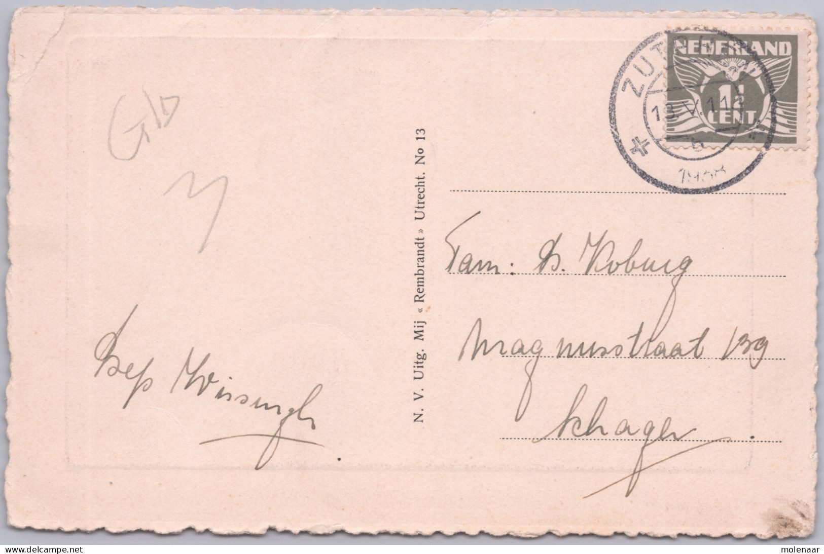 Postkaarten > Europa > Nederland > Gelderland >  Zutphen Houtmarkt Gebruikt 1938 (13514) - Zutphen