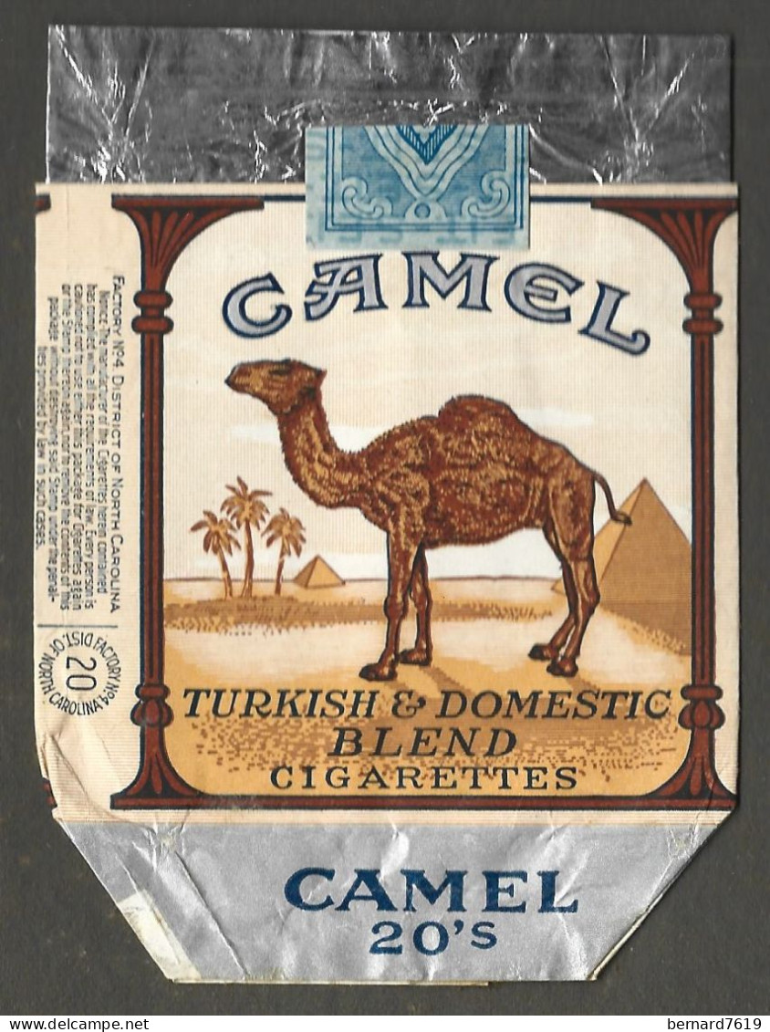 Etui Cigarette Cigarettes  - U.S.A. -   Camel  -  Turkish  Domestic Blend  Cigarettes - -north Carolina - Empty Cigarettes Boxes