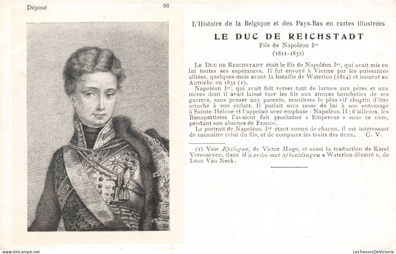 CELEBRITES - Personnages Historiques - Le Duc De Reichstadt - Fils De Napoléon 1er - Carte Postale Ancienne - Personajes Históricos