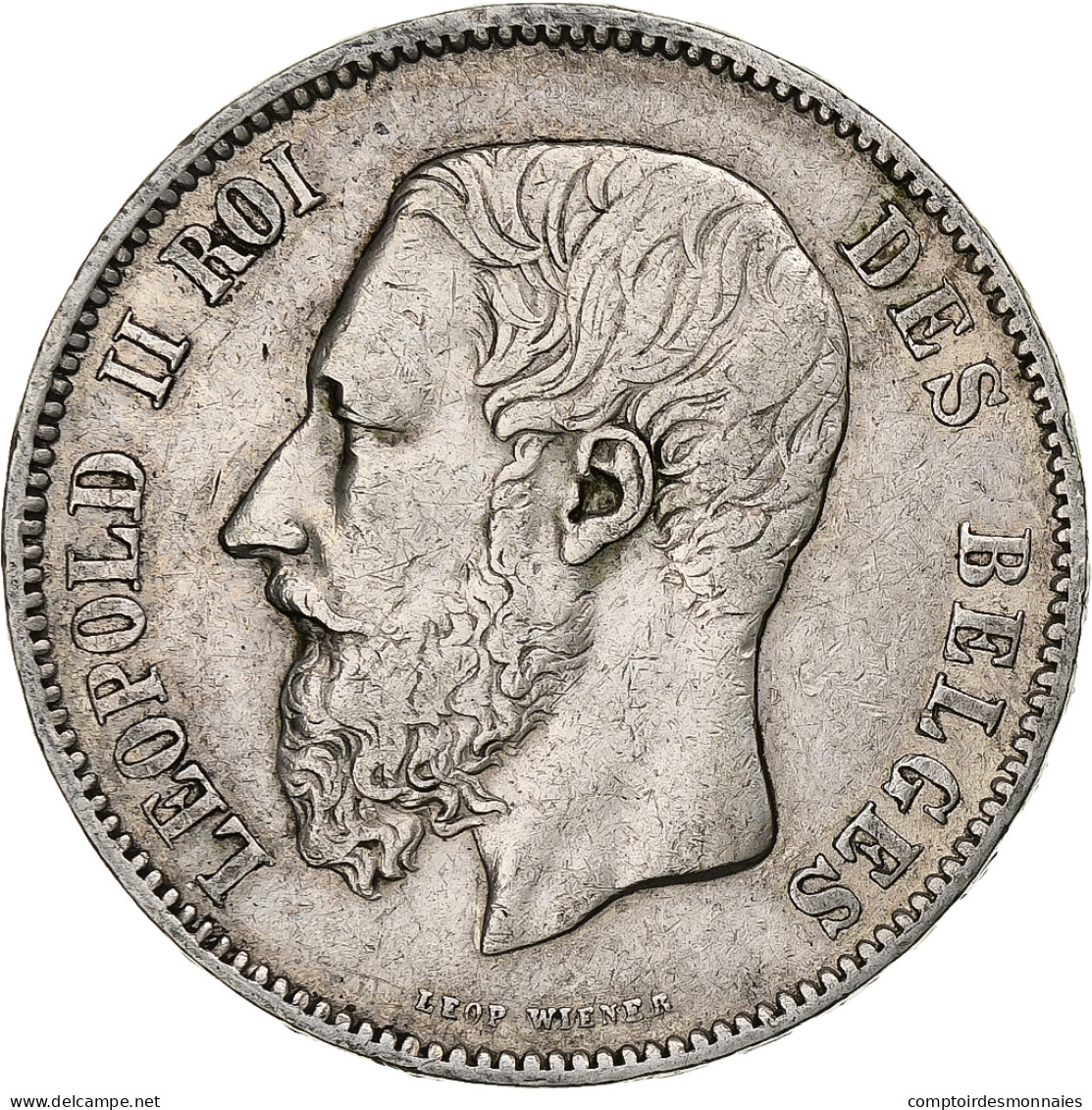 Monnaie, Belgique, Leopold II, 5 Francs, 5 Frank, 1869, TB+, Argent, KM:24 - 5 Frank