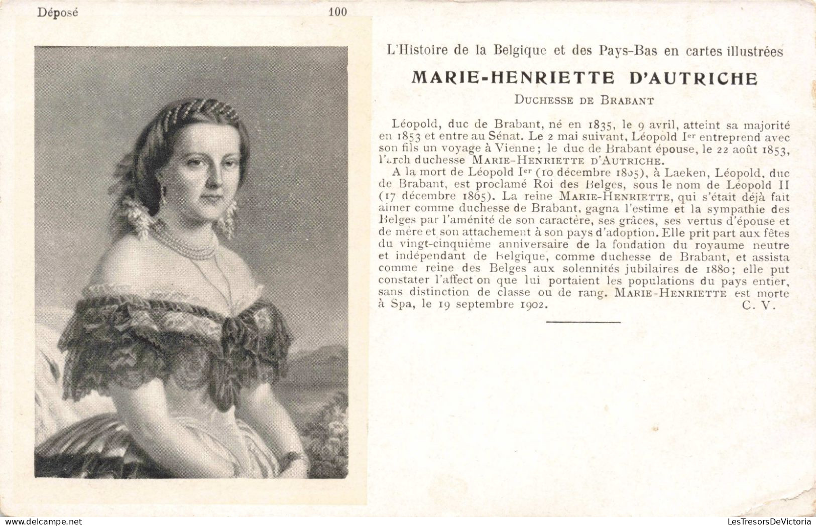 CELEBRITES - Femmes Célèbres - Marie-Henriette D'Autriche - Carte Postale Ancienne - Berühmt Frauen