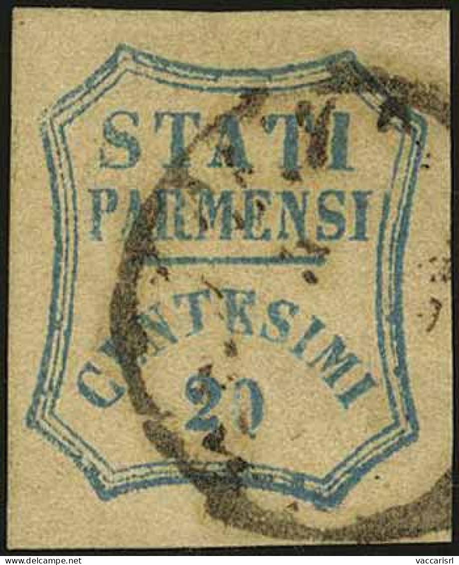 DUCATO DI PARMA - Tipologia: O - G.Provvisorio - C.20 Azzurro N.28 - Sassone N.15 - A.D. - P.V.
Qualit&agrave;: "A" - 60 - Parma