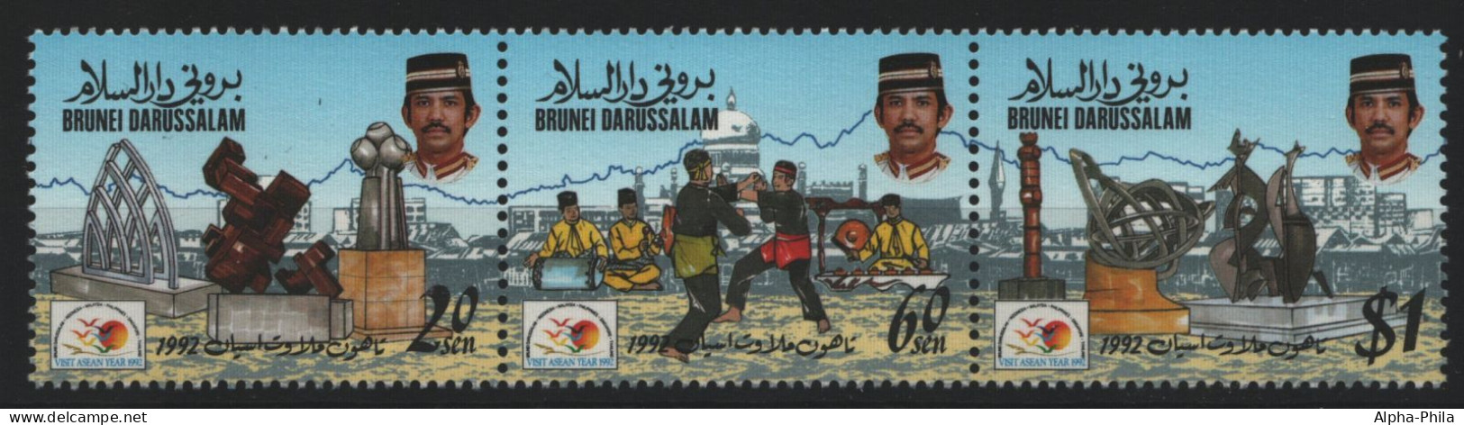 Brunei 1992 - Mi-Nr. 448-450 ** - MNH - Tourismusjahr - Brunei (1984-...)