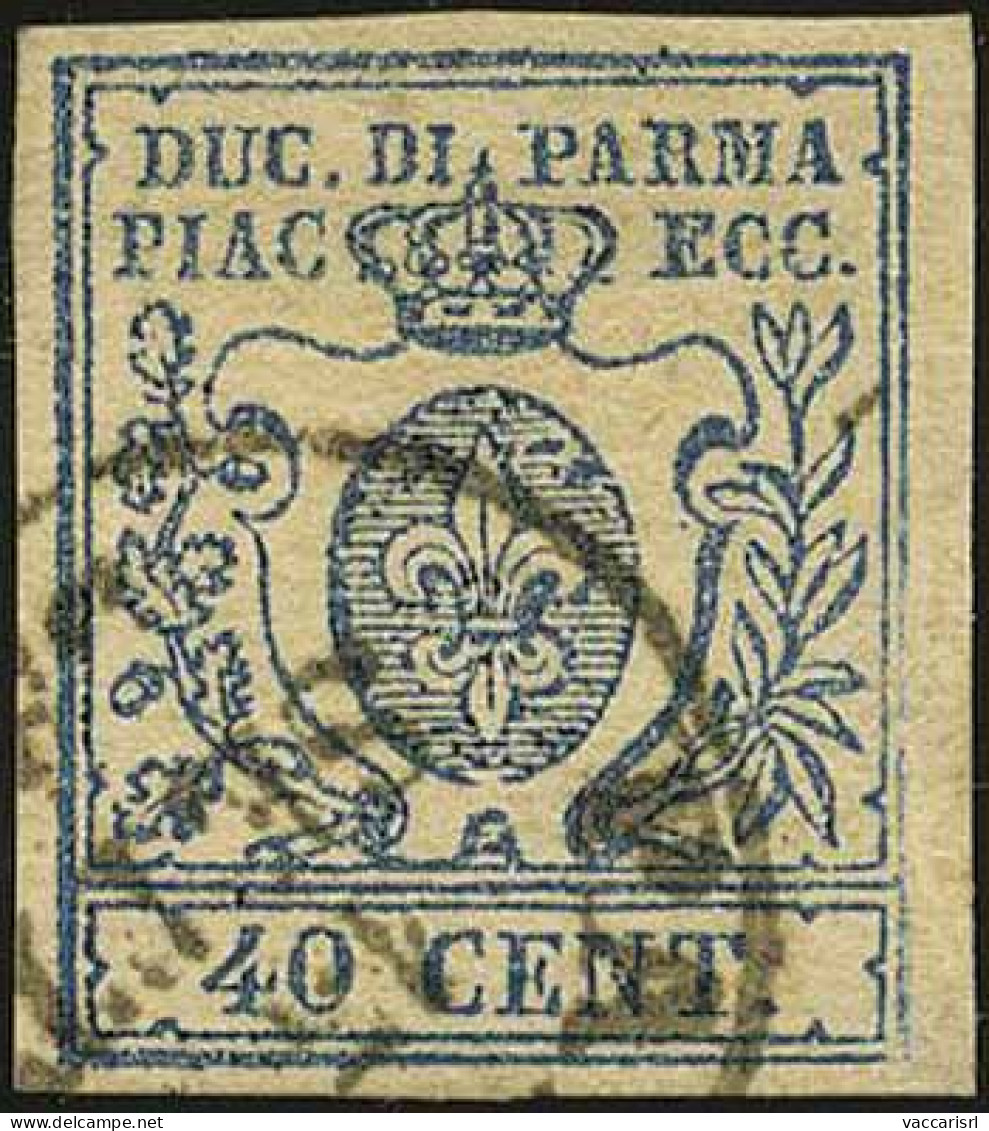 DUCATO DI PARMA - Tipologia: O - C.40 Azzurro Scuro N.23 - Sassone N.11a - En.D. - P.V.
Qualit&agrave;: "A" - 60548FOG - Parme