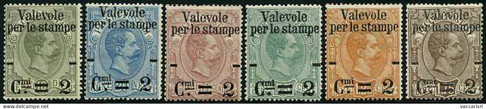 ITALIA REGNO > Pacchi Postali - Tipologia: ** - P.Postali Soprast. "Valevole Per Le Stampe C.mi 2" Serie 6 Val. N.116-12 - Postpaketten