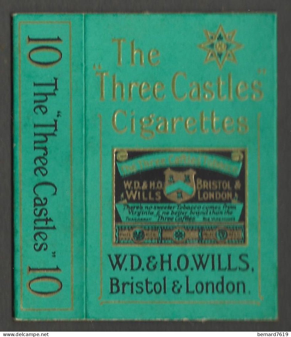 Etui Cigarette Cigarettes  -  The  Three Castles Vigarettes  -wlls  Bristol - London Royaume Uni - Etuis à Cigarettes Vides