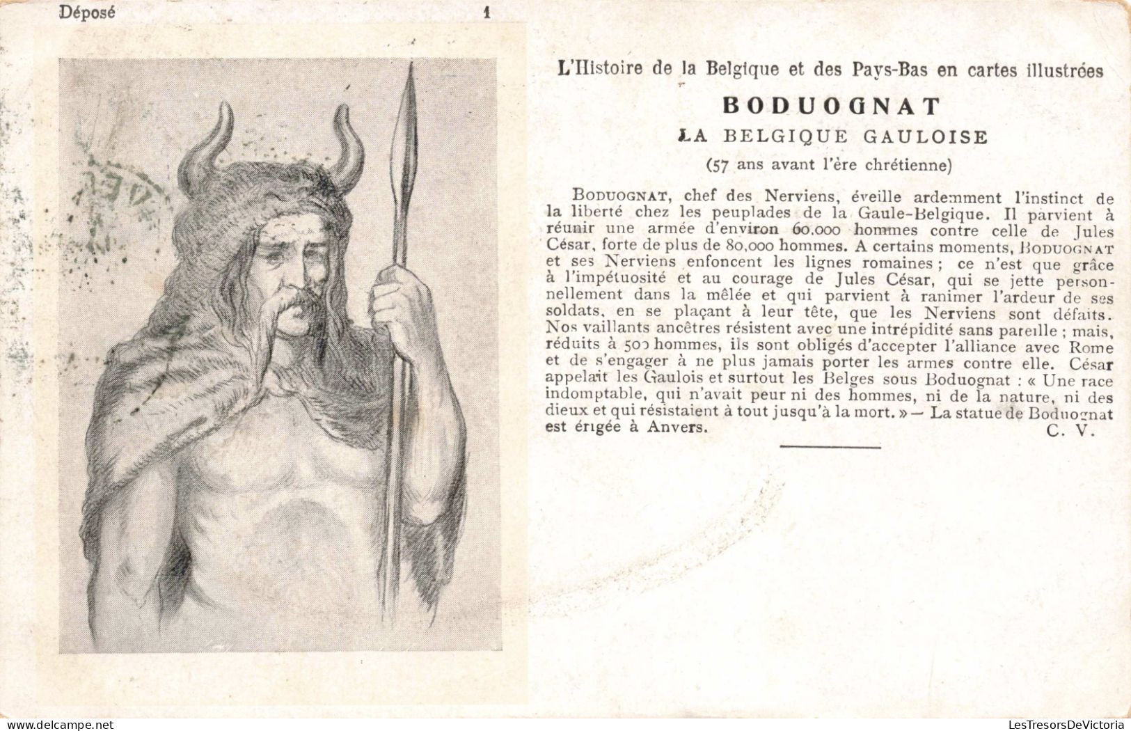 CELEBRITES - Personnages Historiques - Boduognat - La Belgique Gauloise - Carte Postale Ancienne - Personajes Históricos