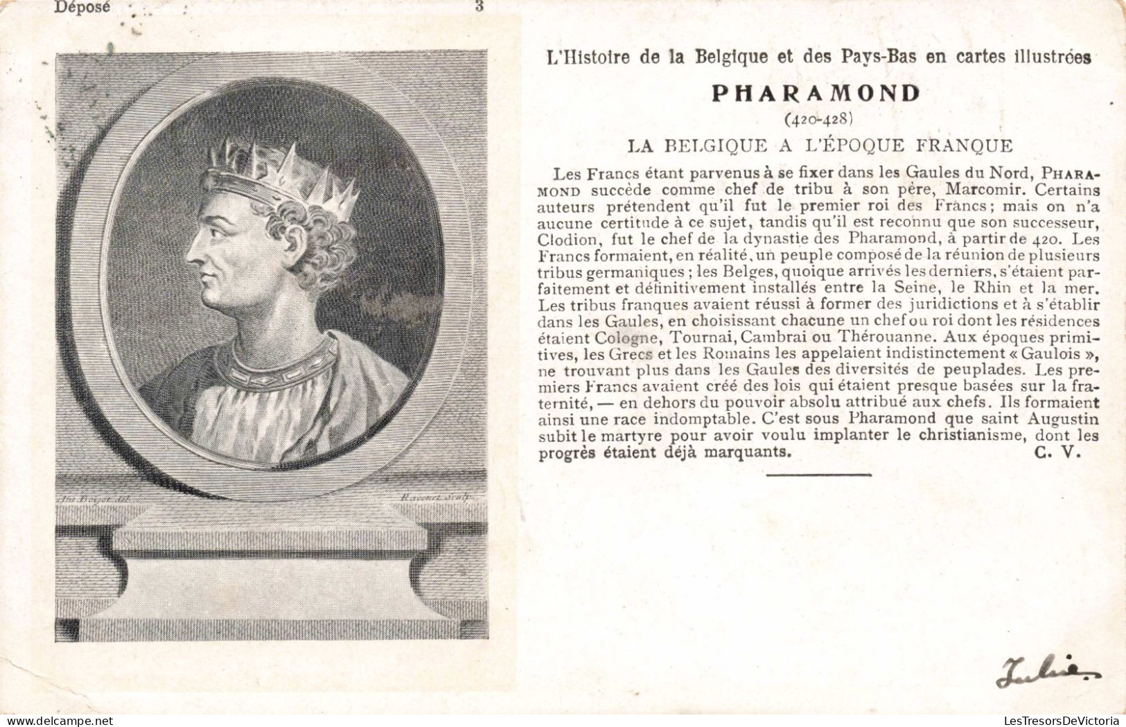 CELEBRITES - Hommes Politiques - Roi - Pharamond - Carte Postale Ancienne - Hombres Políticos Y Militares