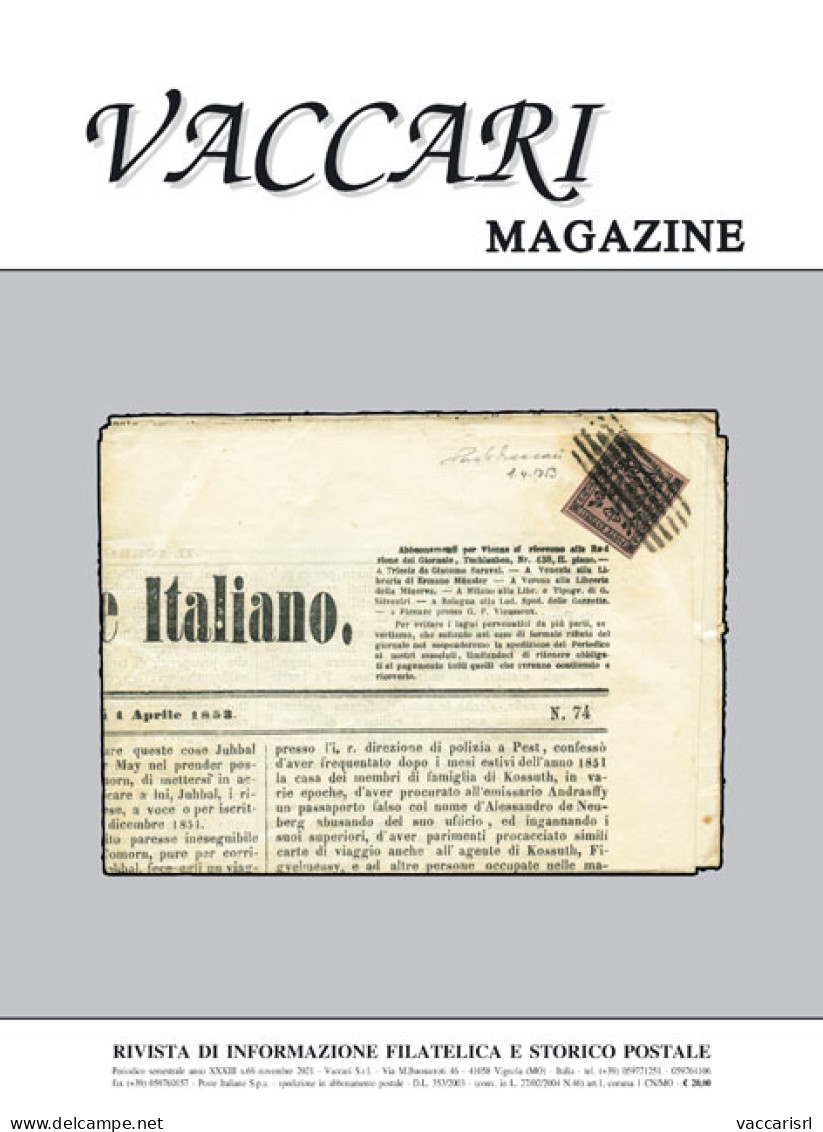 VACCARI MAGAZINE
Anno 2021 - N.66 - - Manuali Per Collezionisti