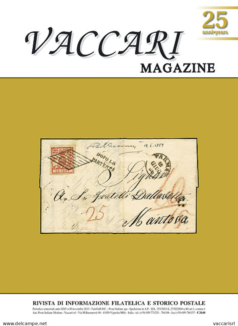 VACCARI MAGAZINE
Anno 2013 - N.50 - - Handbücher Für Sammler