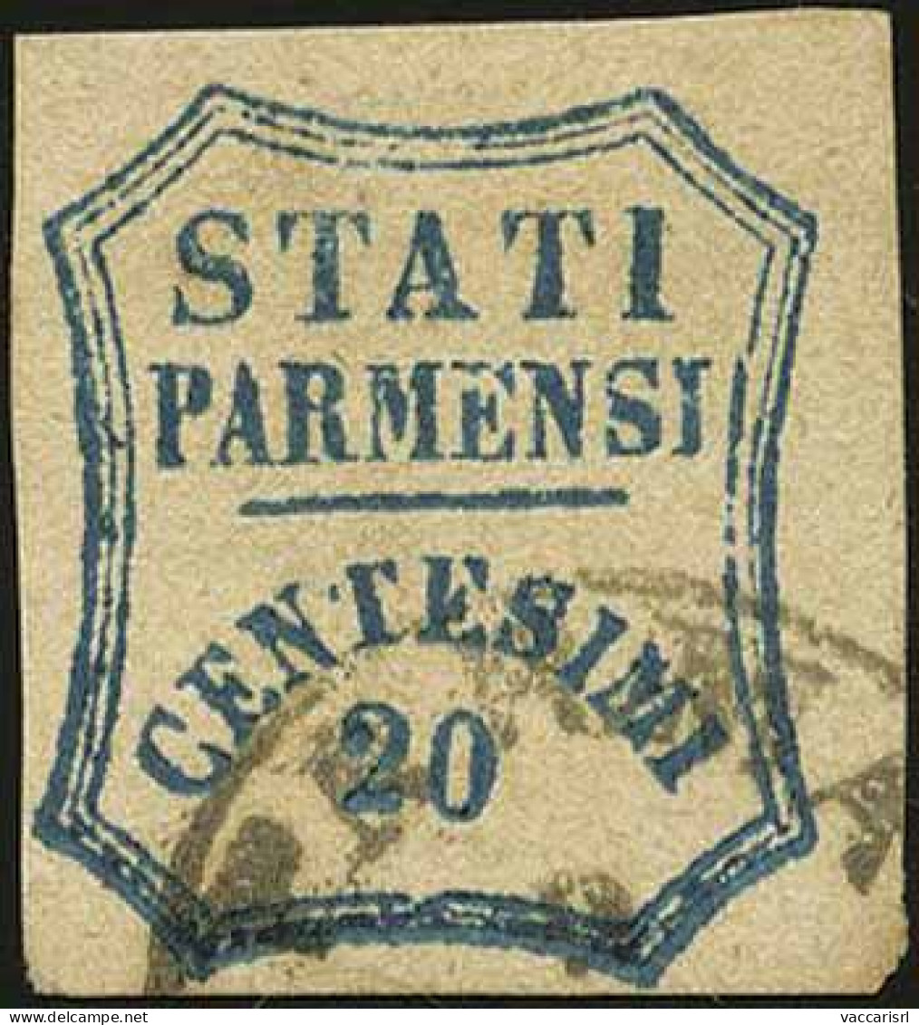 DUCATO DI PARMA - Tipologia: O - G.Provvisorio - C.20 Azzurro N.28 - Sassone N.15 - Em.D. - P.V.
Qualit&agrave;: "A" - 6 - Parma