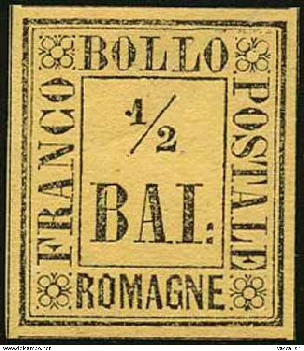 GOVERNO DELLE ROMAGNE - Tipologia: ** - B.1/2 Giallo Paglia N.1 - Sassone N.1 - G.Colla - P.V.
Qualit&agrave;: "A" - 619 - Romagna