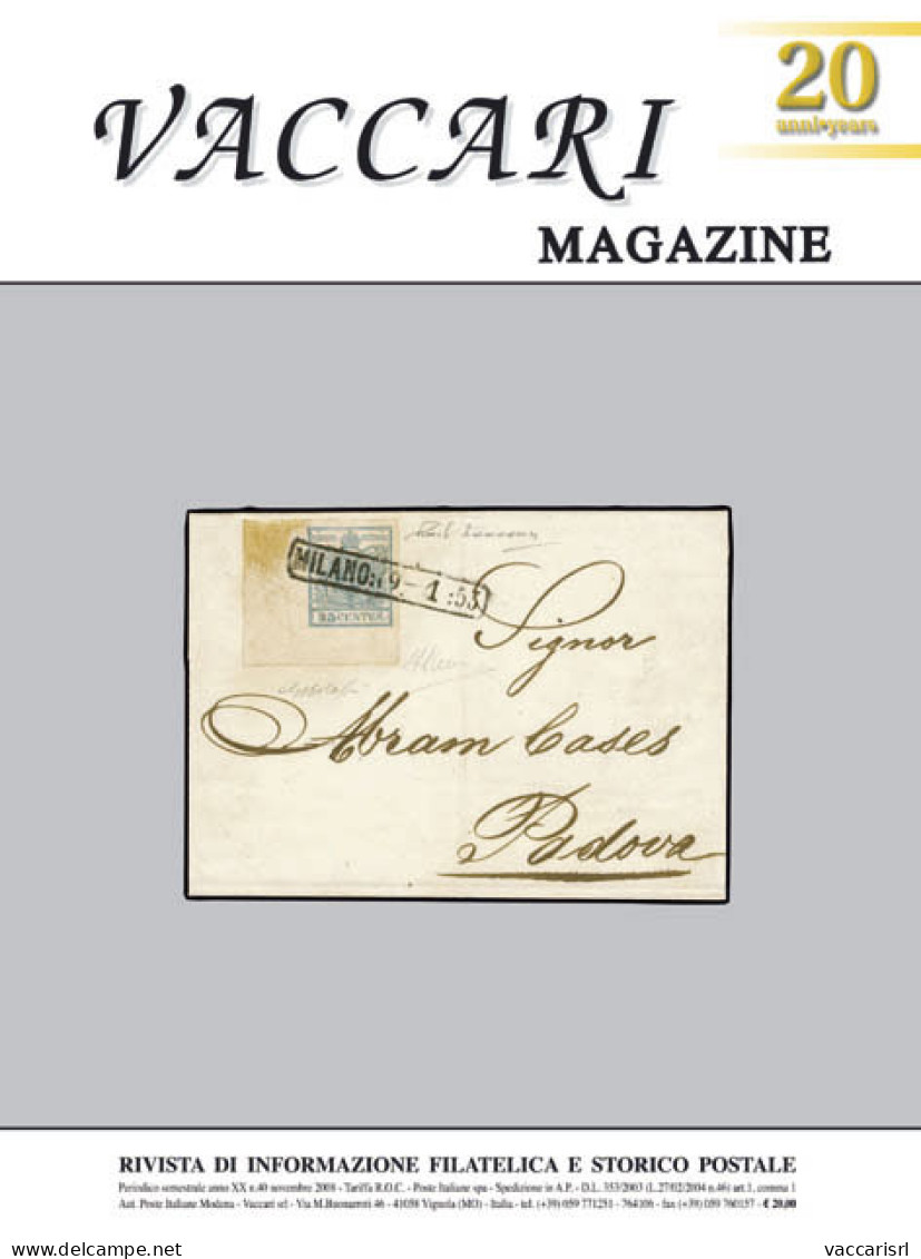 VACCARI MAGAZINE 
Anno 2008 - N.40 - - Manuels Pour Collectionneurs