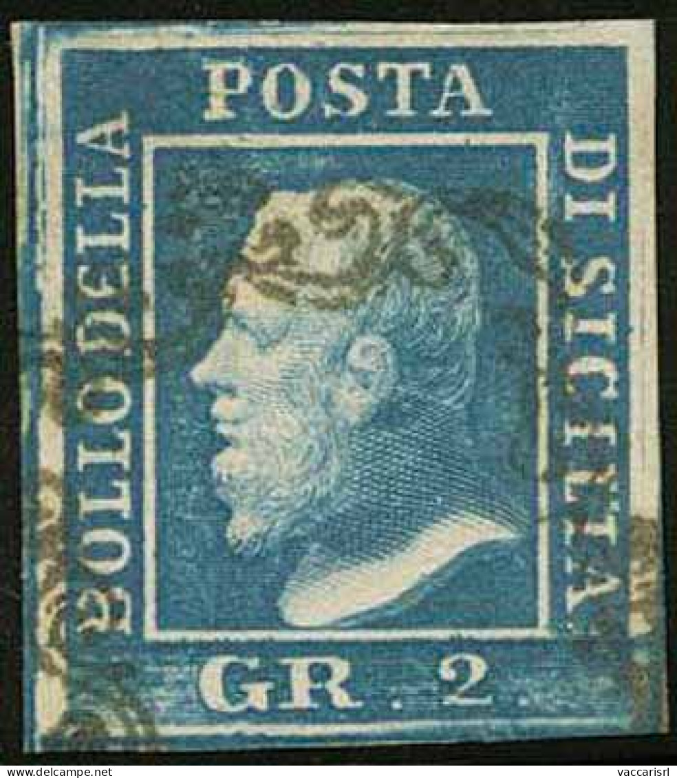 SICILIA - Tipologia: O - Gr.2 III Tav. C.Palermo Azzurro N.16 - Sassone N.8d - Sorani - P.V.
Qualit&agrave;: "A" - 62054 - Sicilia