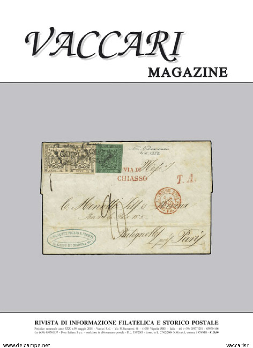 VACCARI MAGAZINE
Anno 2018 - N.59 - - Handbücher Für Sammler