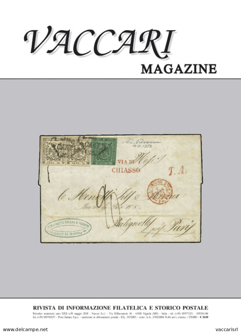 VACCARI MAGAZINE
Anno 2018 - N.59 - - Manuels Pour Collectionneurs