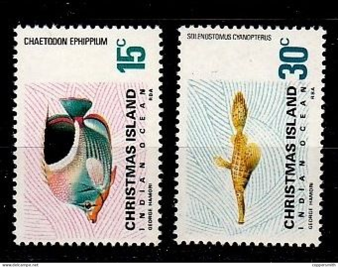 (037) Christmas Isl.  Fauna / Animals / Fish / Poissons / Fische  ** / Mnh  Michel 35-36 - Christmas Island