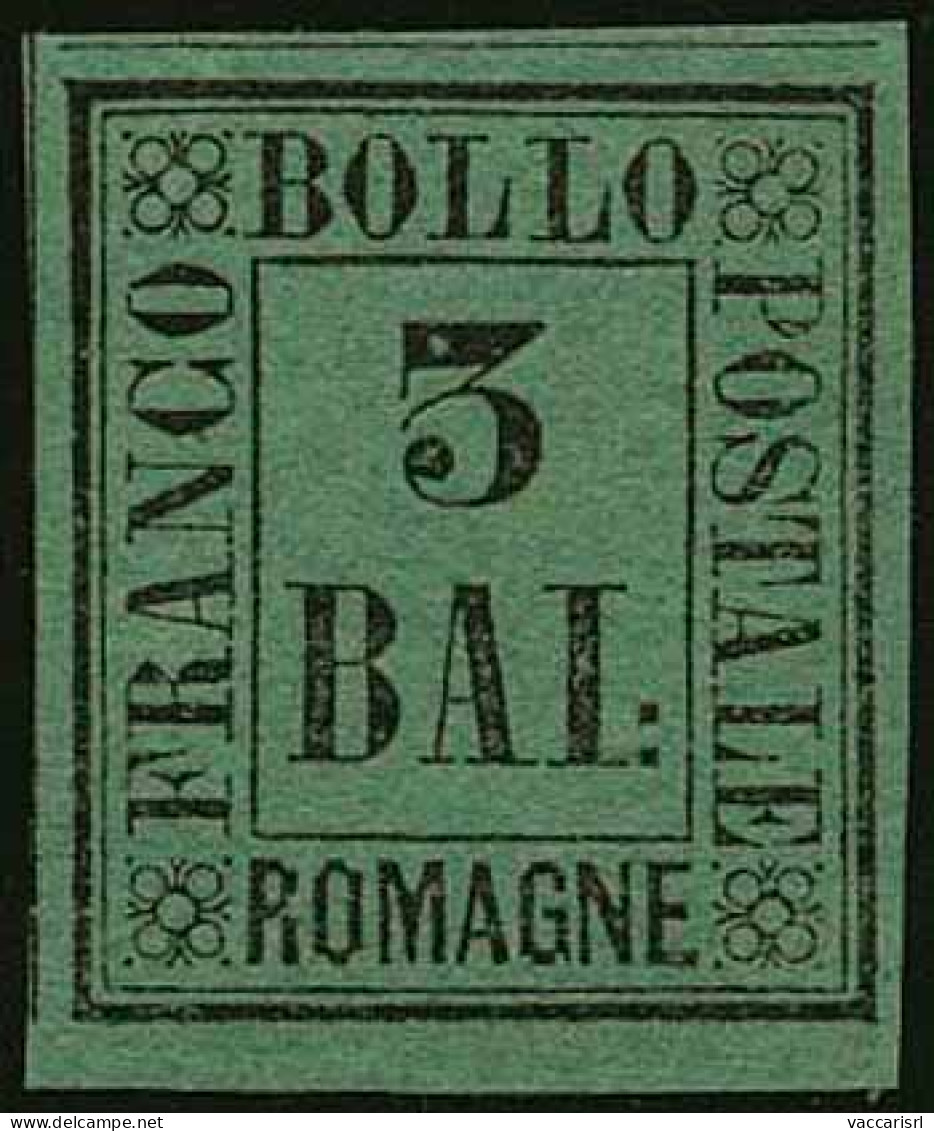 GOVERNO DELLE ROMAGNE - Tipologia: * - B.3 Verde Scuro N.4 - Sassone N.4 - G.Bolaffi - P.V. 
Qualit&agrave;: "A" - 61955 - Romagne