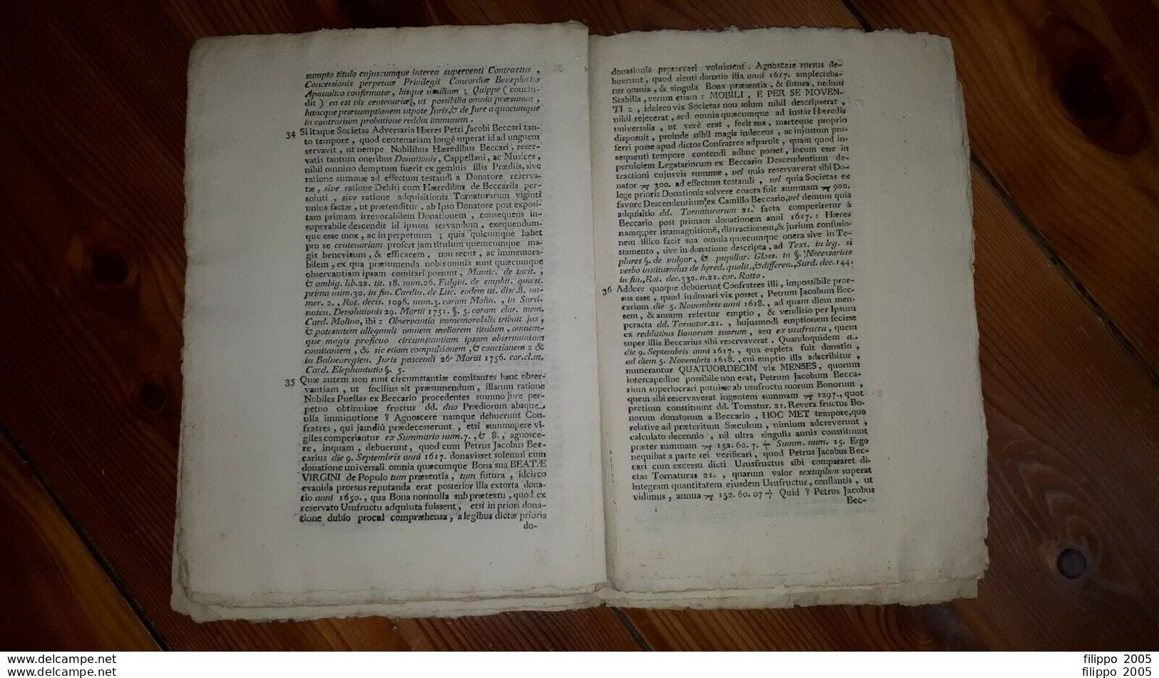 1788 2 Fascicoli CESENA SACRA CONGREGATIONE CONCILII GABRIELI  TYPIS LAZZARINI ROMA - Libros Antiguos Y De Colección