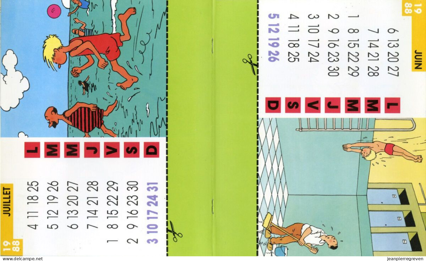 Calendrier Quick Et Flupke 1988 - Autres Accessoires