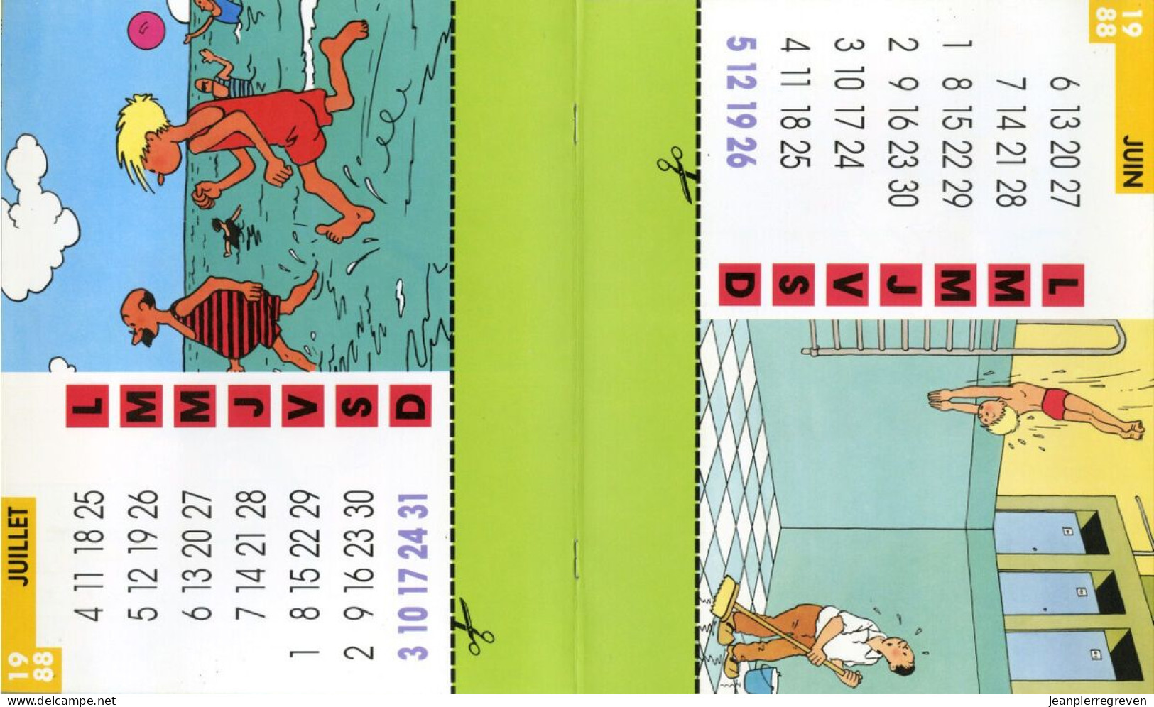 Calendrier Quick Et Flupke 1988 - Other Book Accessories