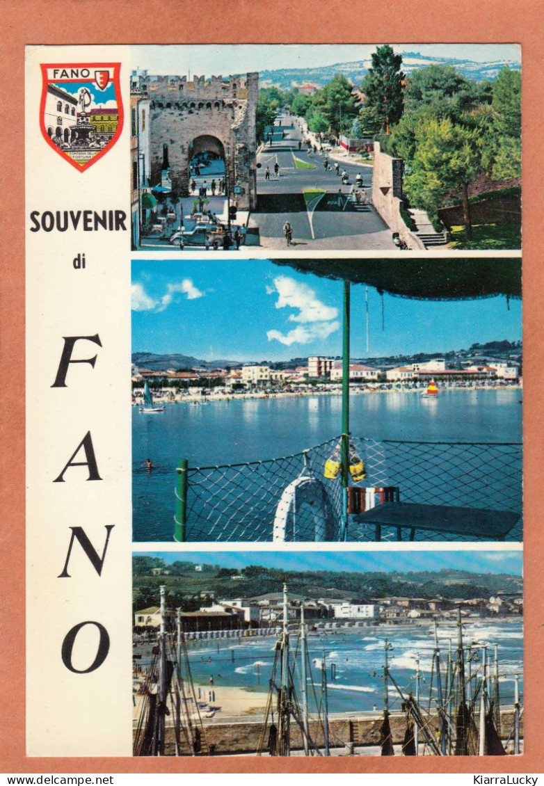 FANO - MARCHE - SOUVENIR DI - MULTIVUES + BLASON - ECRITE - Fano